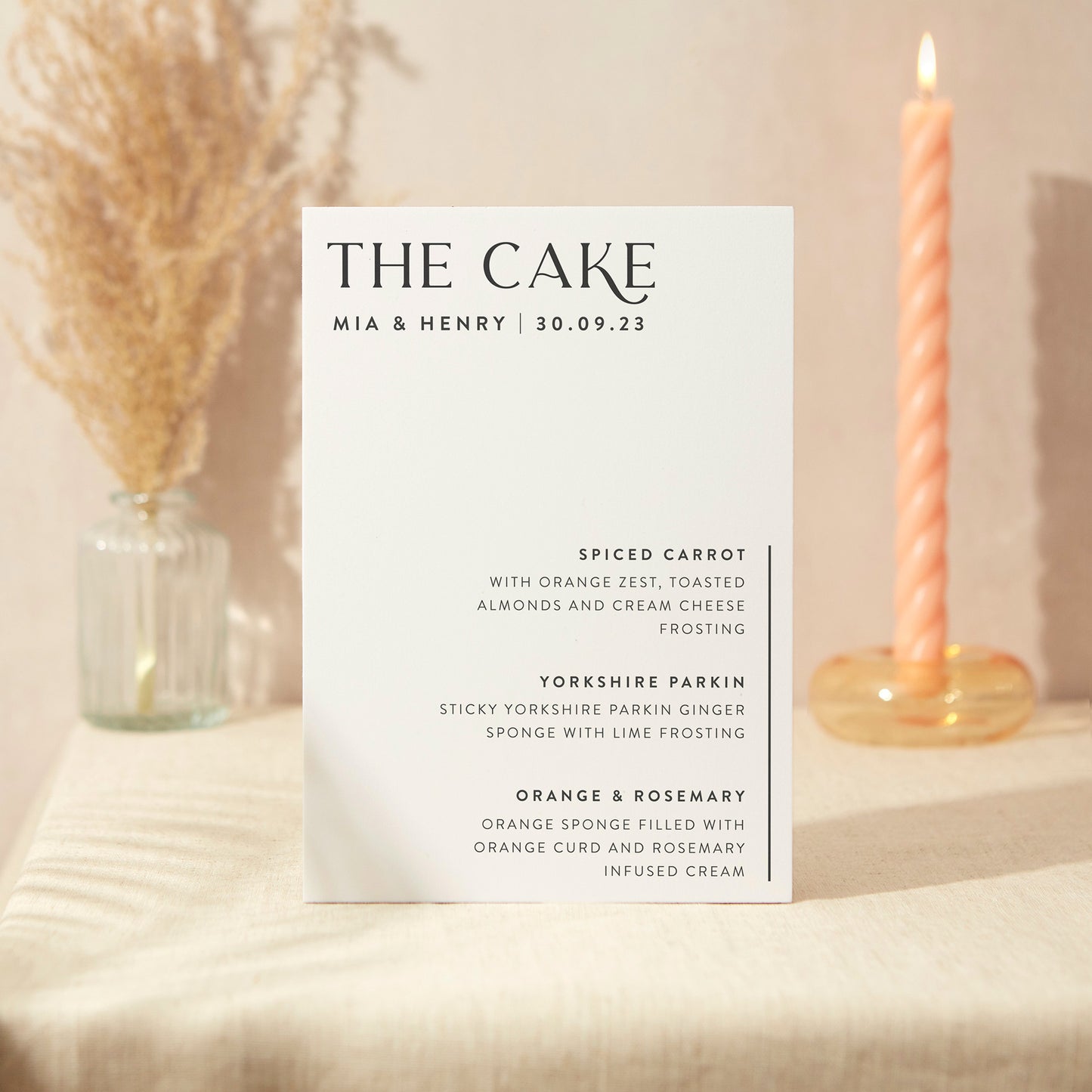 Wedding Cake Sign Wedding Sign A4 Sturdy Foamex Sign Minimal Layout