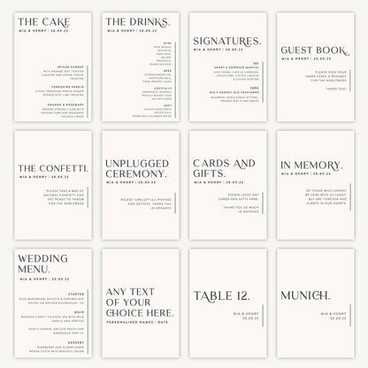 Wedding Cake Sign Wedding Sign A4 Sturdy Foamex Sign Minimal Layout