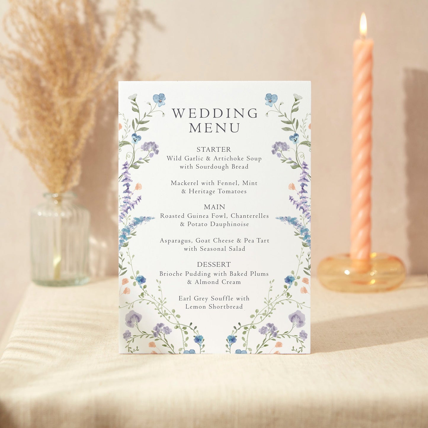 Custom Any Text Sign Wedding Sign A4 Sturdy Foamex Sign Regency Floral