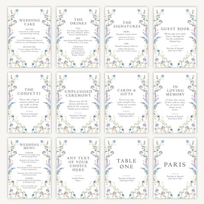 Wedding Cake Sign Wedding Sign A4 Sturdy Foamex Sign Regency Floral