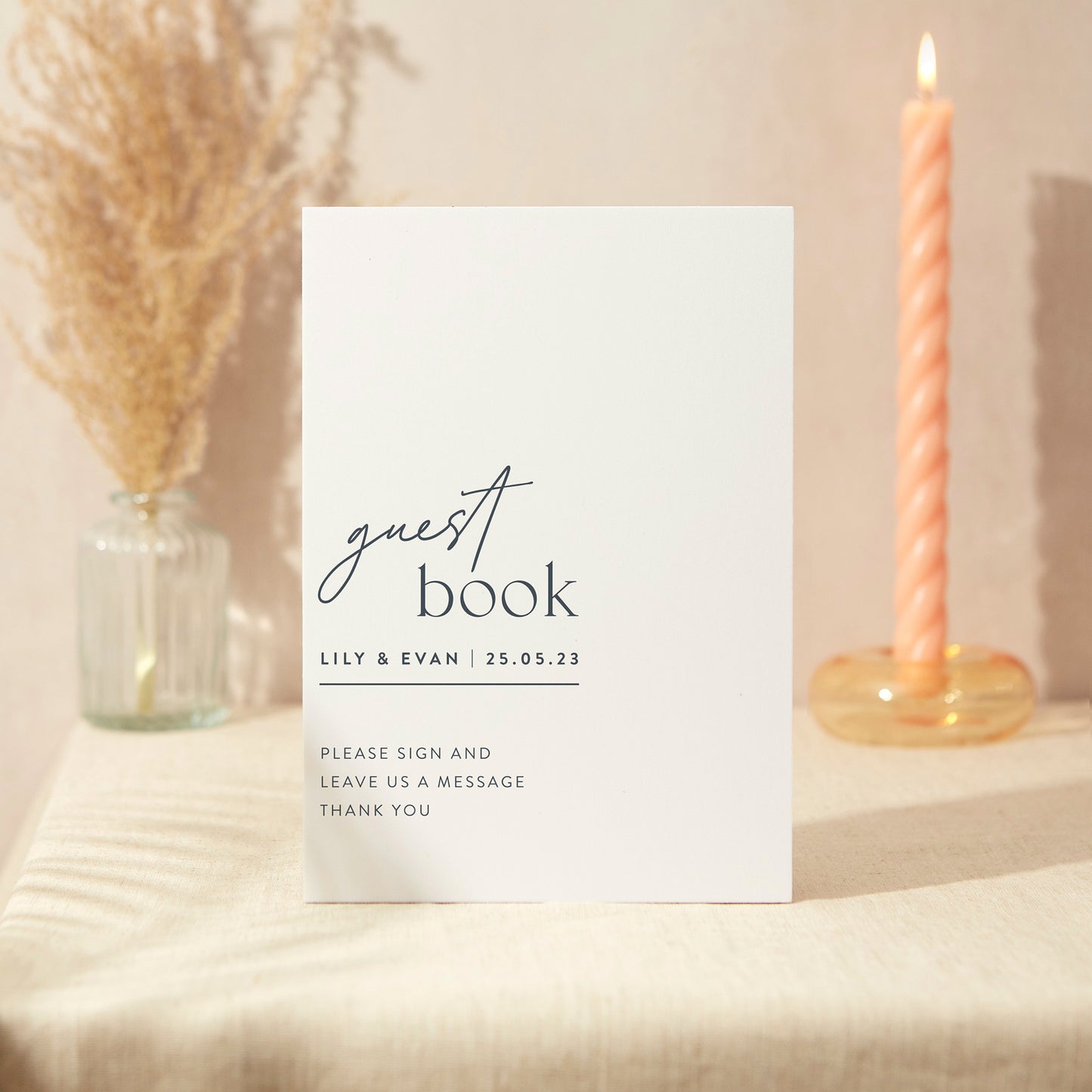 Guest Book Sign Wedding Sign A4 Sturdy Foamex Sign Modern Typography Script