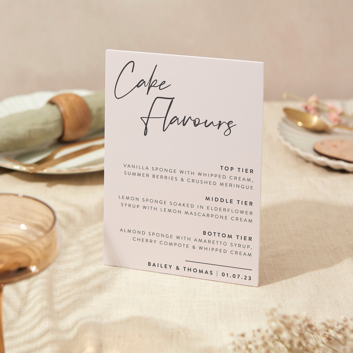 Wedding Cake Sign Wedding Sign A4 Sturdy Foamex Sign Modern Minimal Script