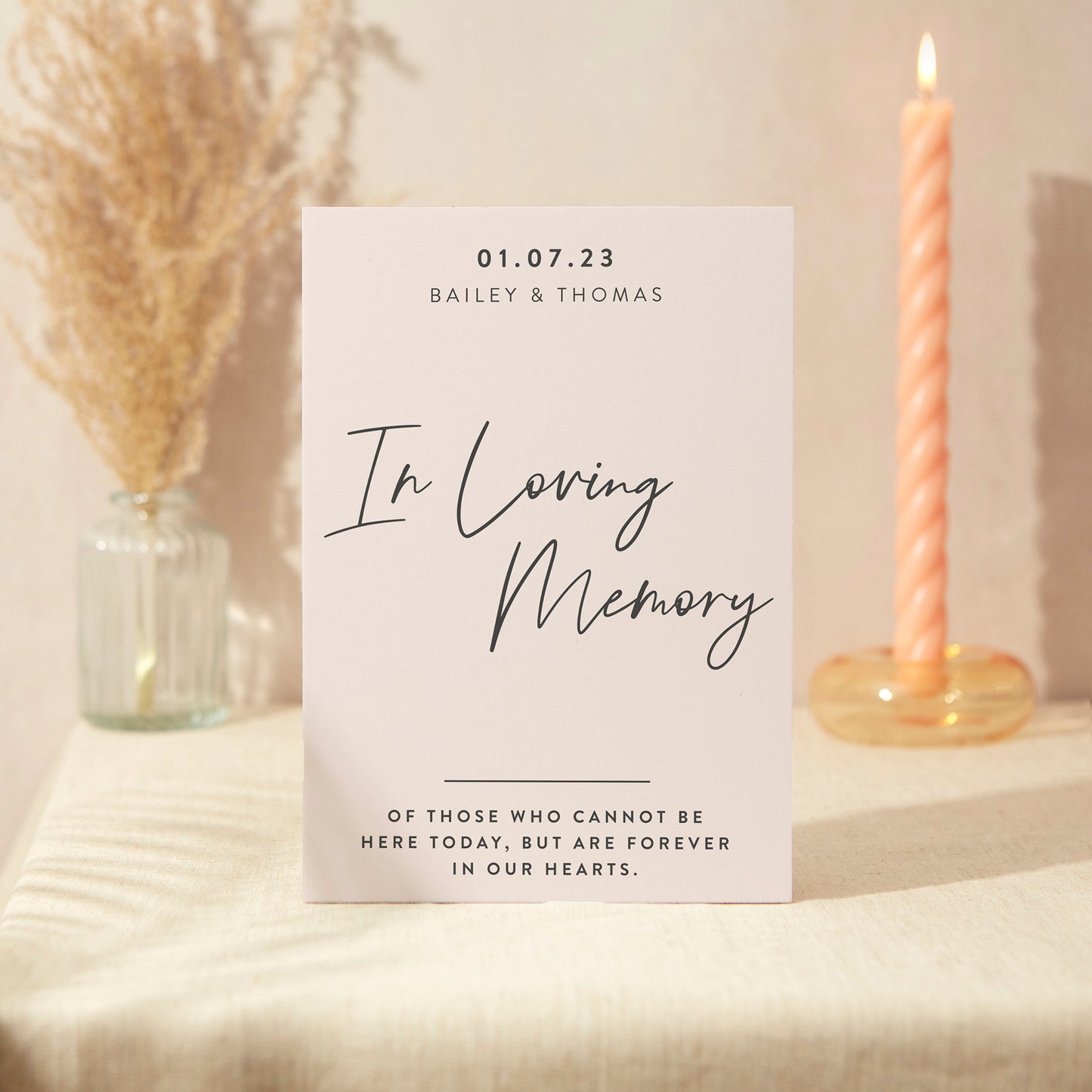 In Loving Memory Sign Wedding Sign A4 Sturdy Foamex Sign Modern Minimal Script