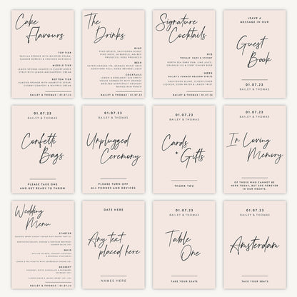 In Loving Memory Sign Wedding Sign A4 Sturdy Foamex Sign Modern Minimal Script