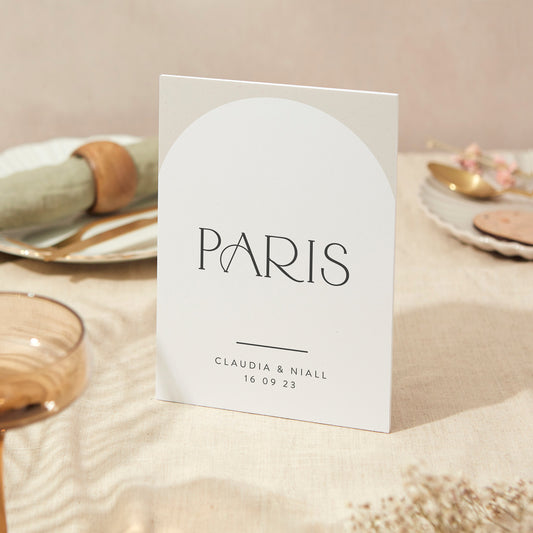 Table Name Sign Wedding Sign A4 Sturdy Foamex Sign Minimalist Arch