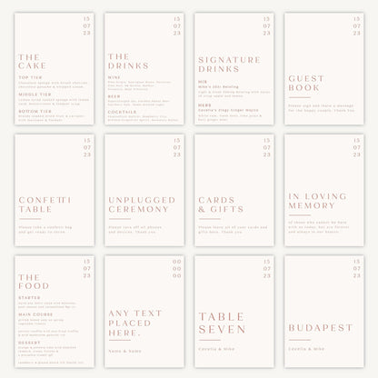 Unplugged Ceremony Sign Wedding Sign A4 Sturdy Foamex Sign Minimal Capitalised