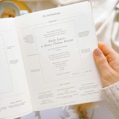 Luxury Wedding Planner Book - White with Gold Foiling and Gilded Edges