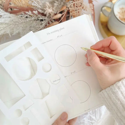 Luxury Wedding Planner Book - White with Gold Foiling and Gilded Edges