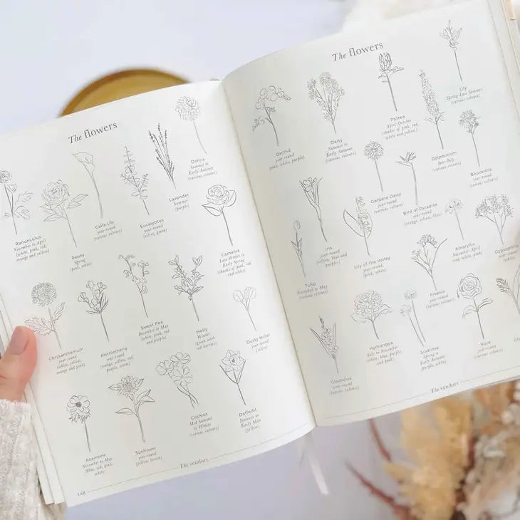 Luxury Wedding Planner Book - White with Gold Foiling and Gilded Edges