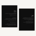 Black Modern Script Details Card