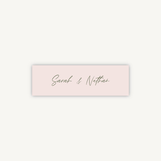 Blush Peony Wedding Invitation Band Wrap