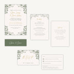 Botanical Rustic Wedding Invitation