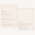 Celestial Night Sky Wedding Invitation Details Card