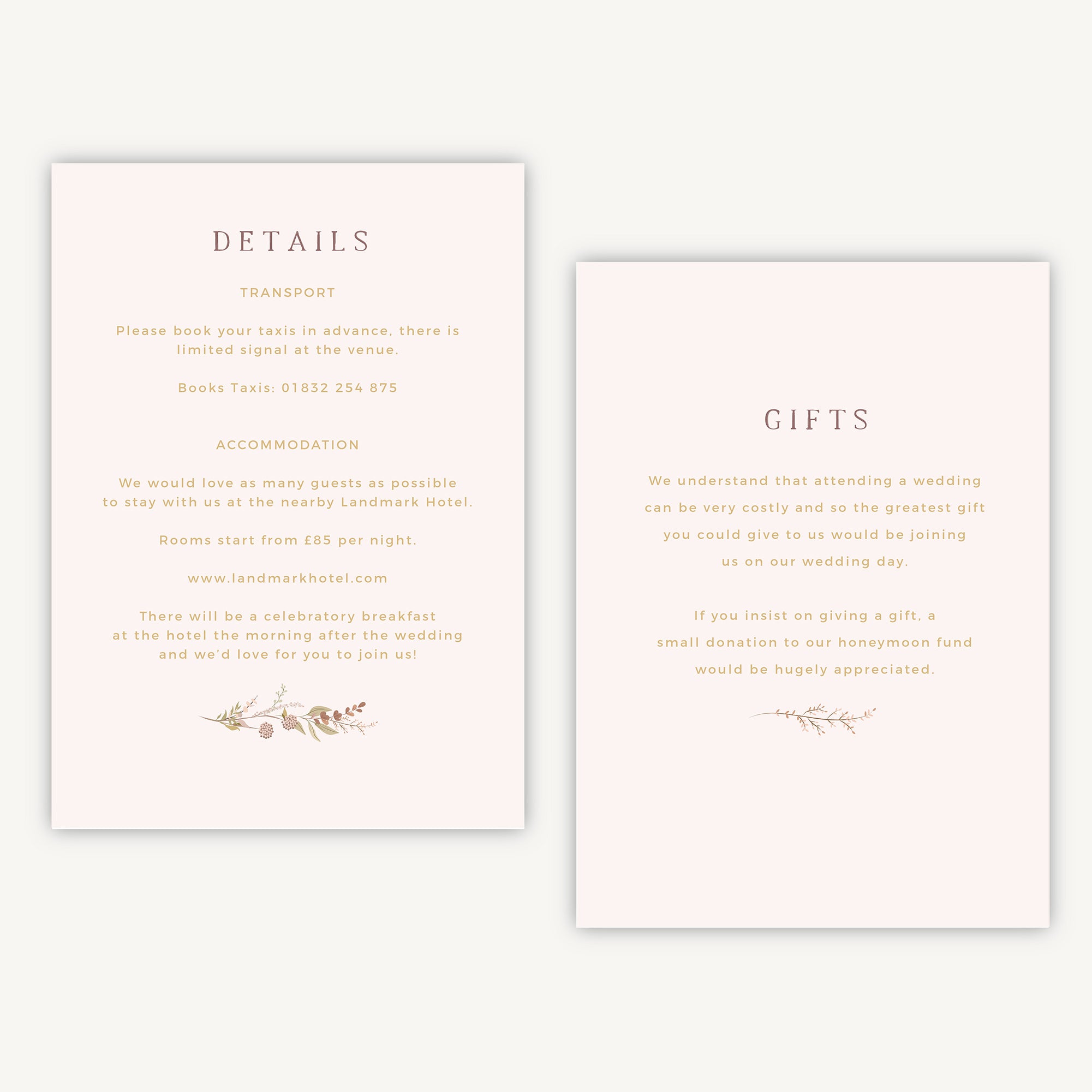 Dried Flower Hoop Details Card
