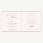 Dried Flower Hoop Folded Wedding Invitation