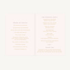 Dried Flower Hoop Wedding Order of Service