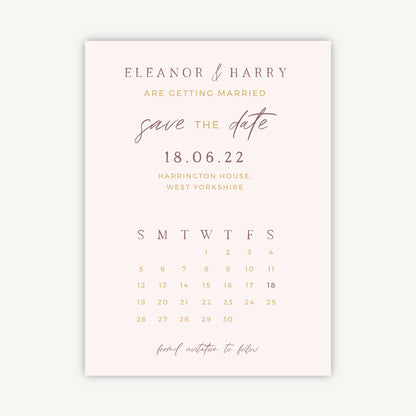 Dried Flower Hoop Folded Wedding Save the Date