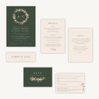 Dried Flower Wreath Wedding Invitation