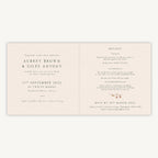 Dried Flower Wreath Folded Wedding Invitation