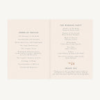Dried Flower Wreath Wedding Order of Service
