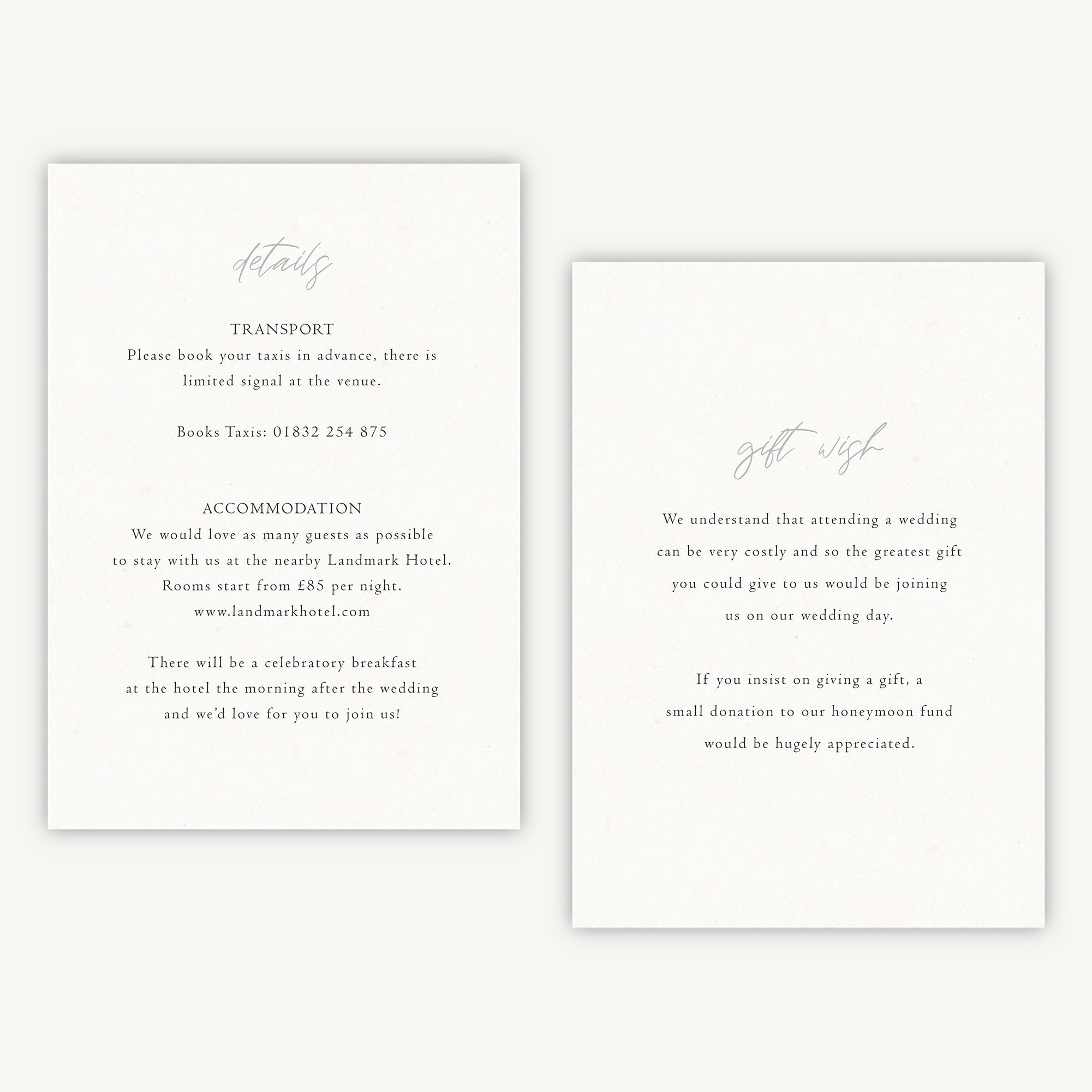 Elegant Floral Details Card