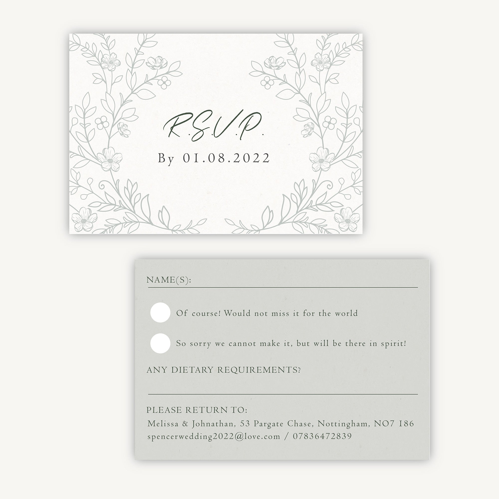 Elegant Floral RSVP Card