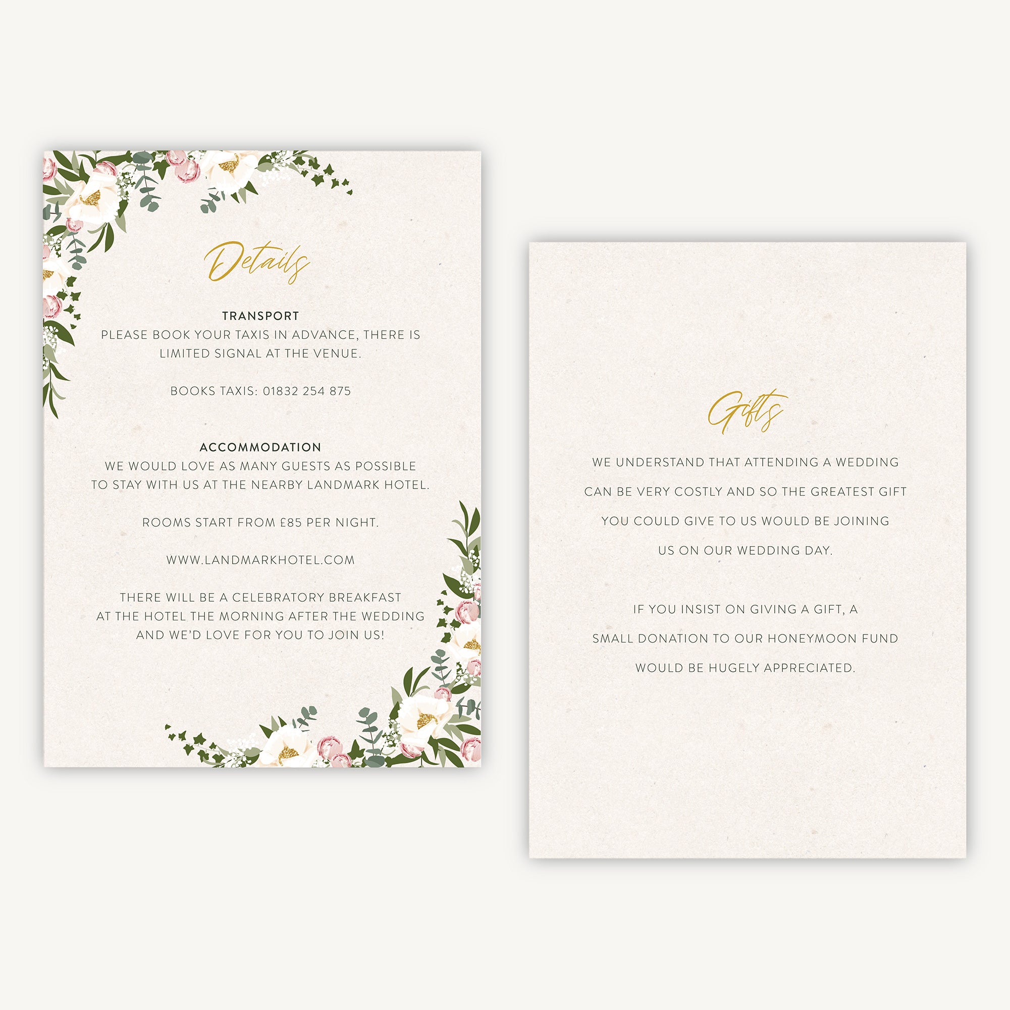 Floral Hoop Details Card