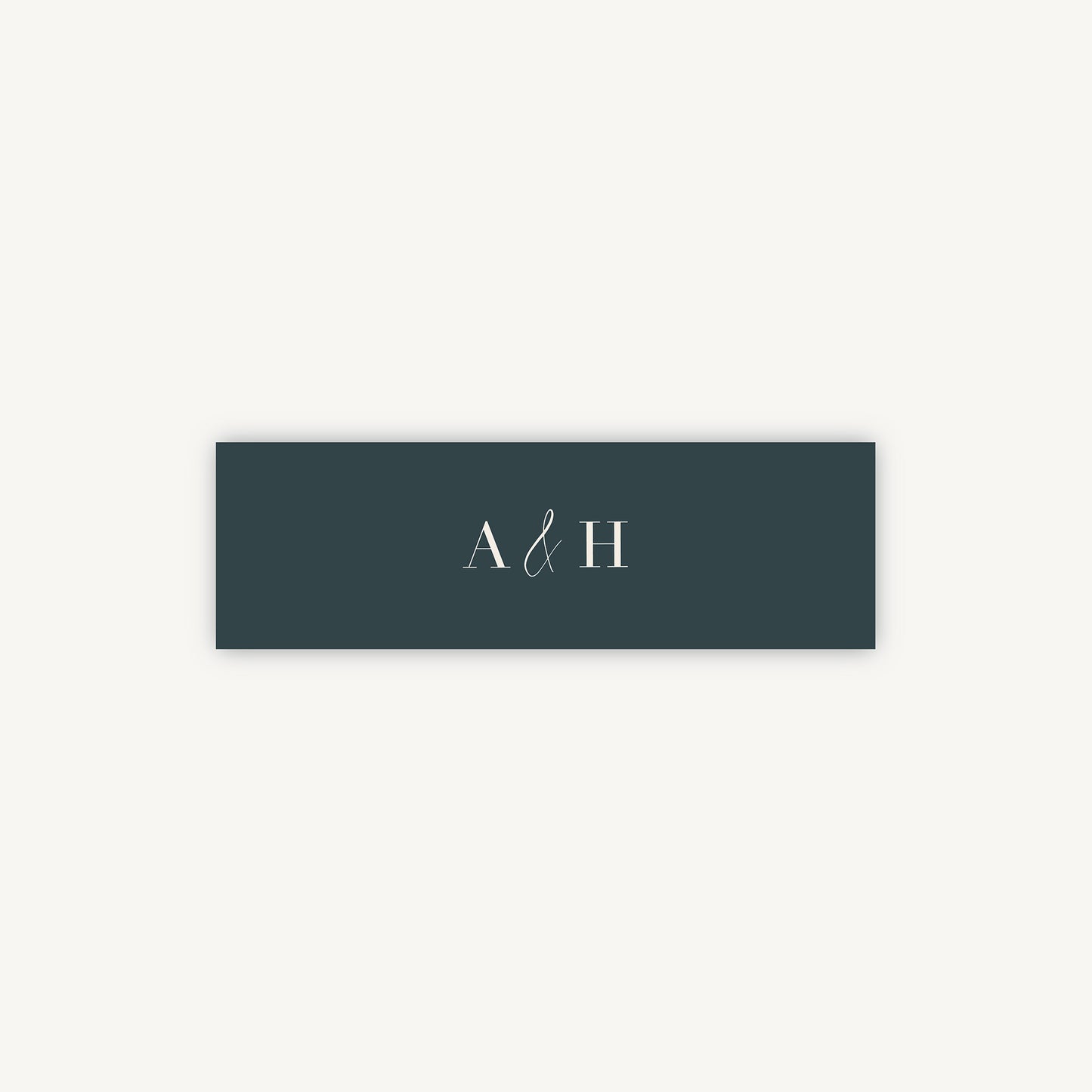 Foliage Monogram Wedding Invitation Band Wrap