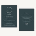 Foliage Monogram Details Card