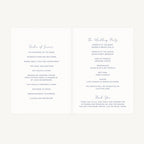 Farmhouse Blue Wedding Order of Service