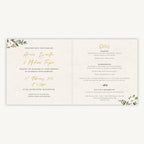 Floral Hoop Folded Wedding Invitation