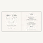 Foliage Monogram Folded Wedding Invitation