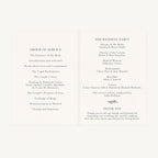 Foliage Monogram Wedding Order of Service
