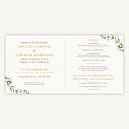 Greenery Botanical Folded Wedding Invitation