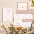 Dried Flower Hoop Wedding Invitation