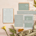 Sage Wildflower Wedding Invitation
