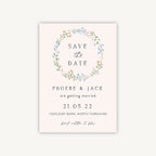 Wildflower Wreath Wedding Save the Date
