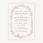 Wildflower Wreath Wedding Invitation