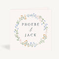 Wildflower Wreath Folded Wedding Invitation