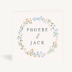 Wildflower Wreath Folded Wedding Invitation