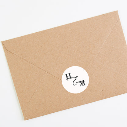 Simple Script Envelope Wedding Sticker