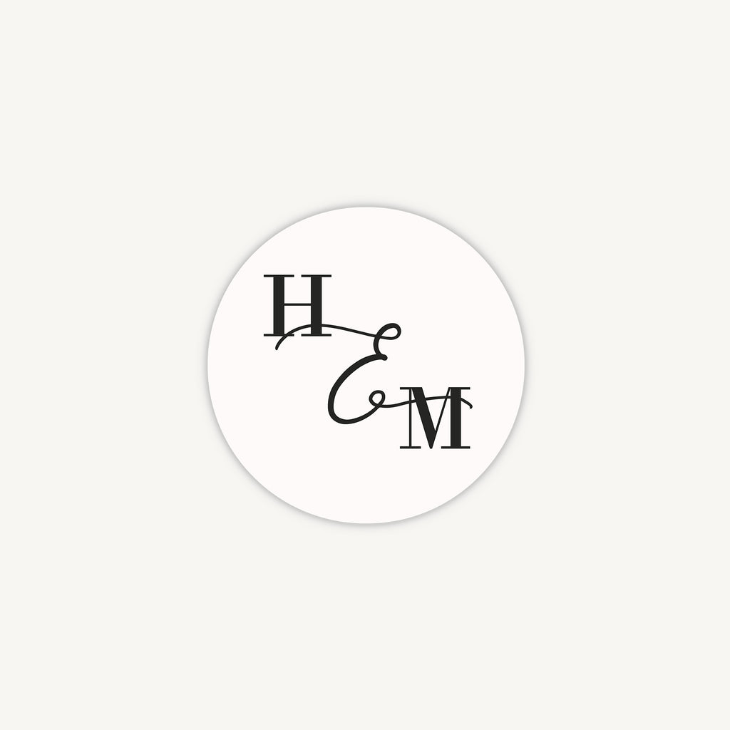 Simple Script Envelope Wedding Sticker