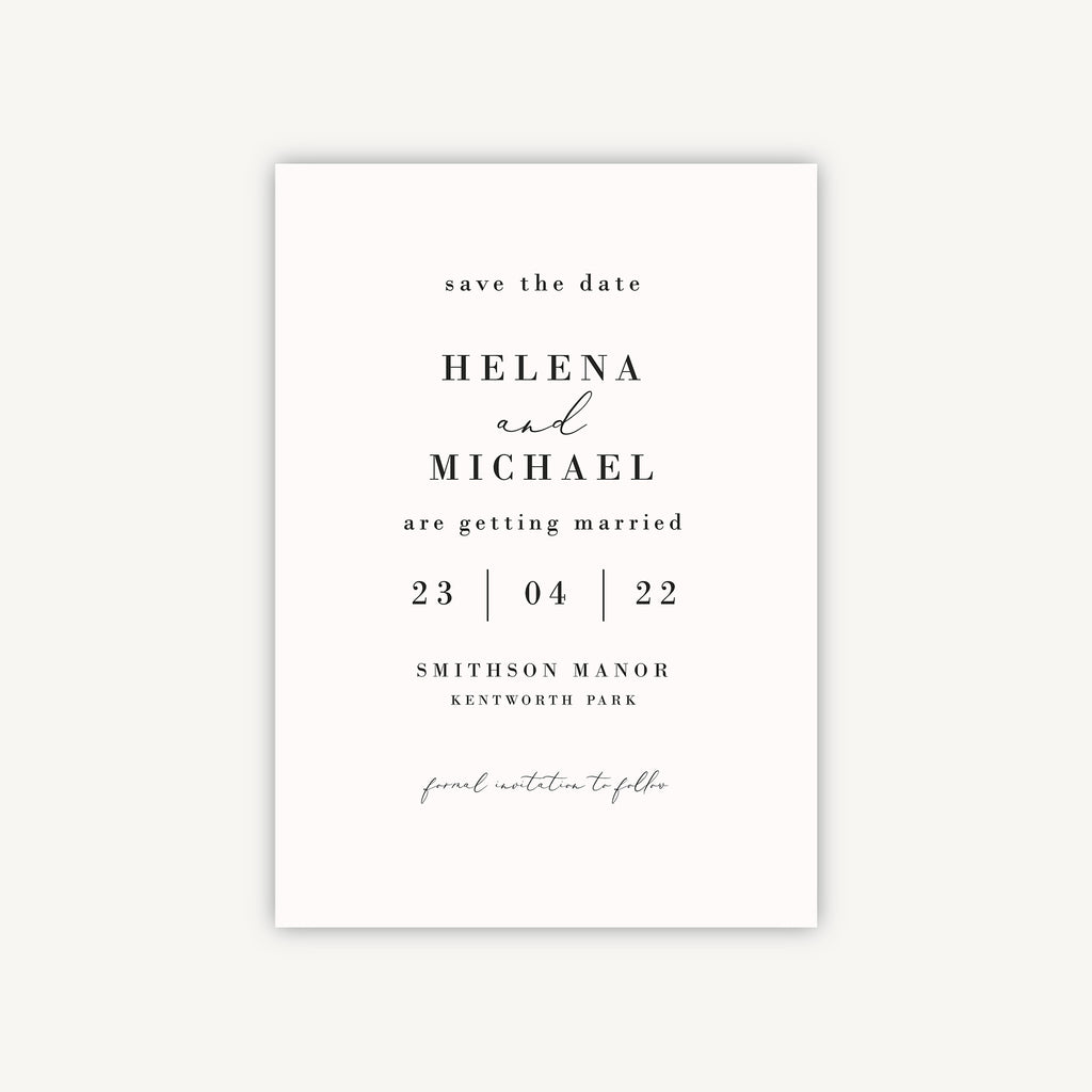 Simple Script Wedding Save the Date