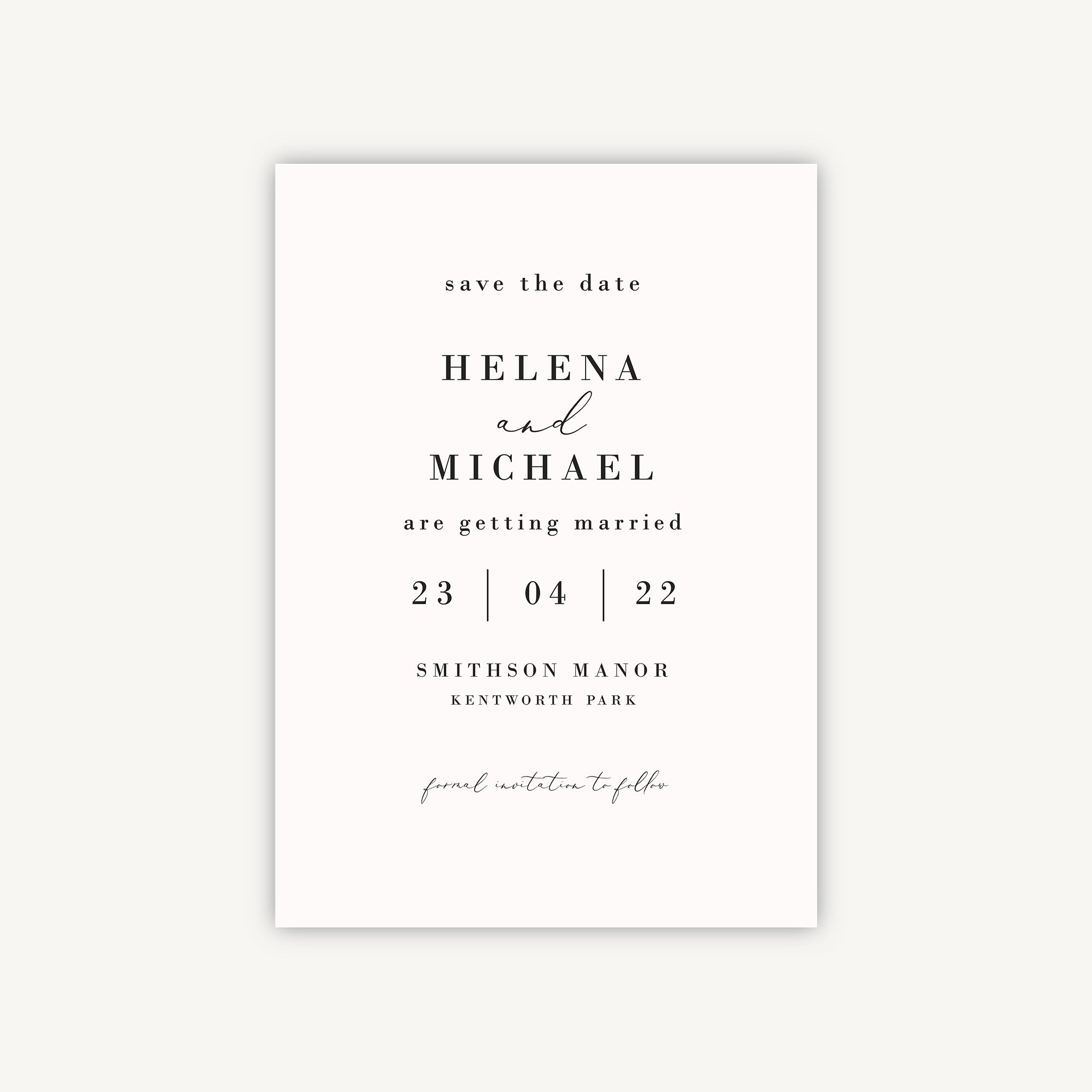 Simple Script Wedding Save the Date