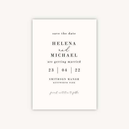 Simple Script Wedding Save the Date