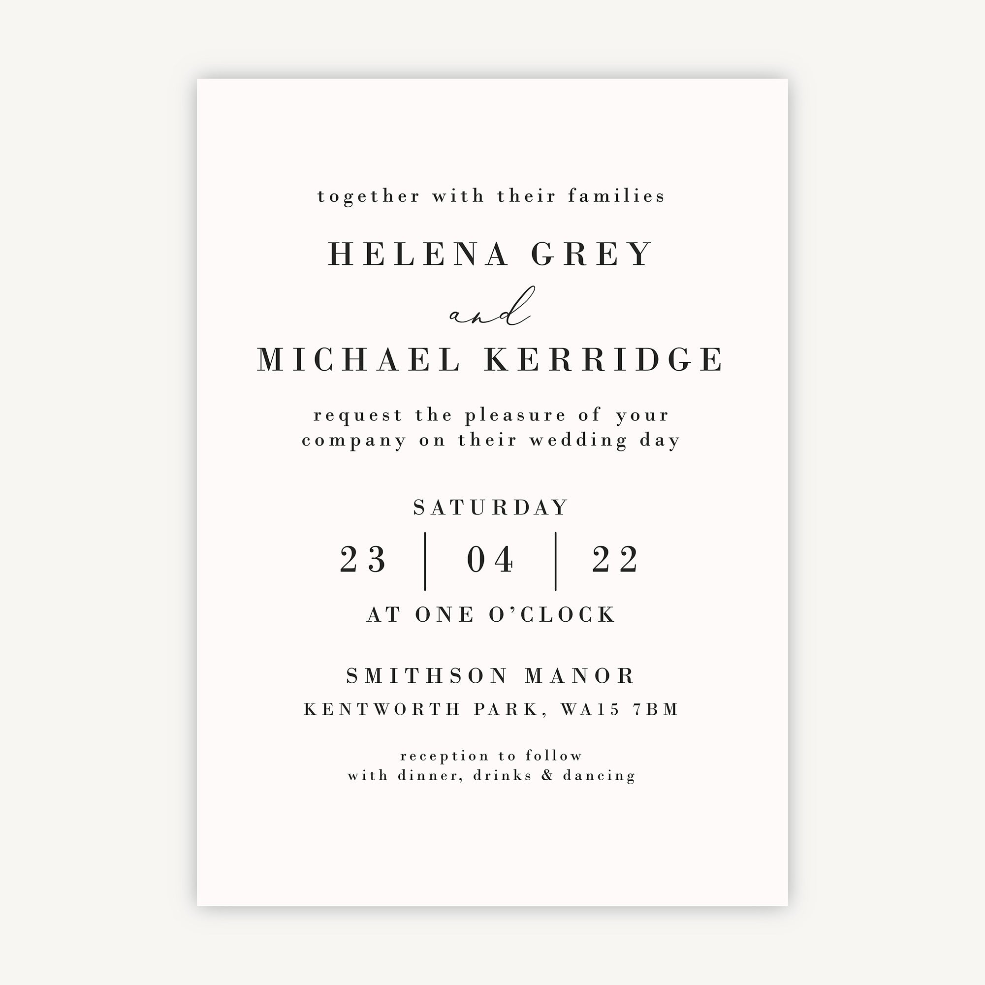 Simple Script Wedding Invitation