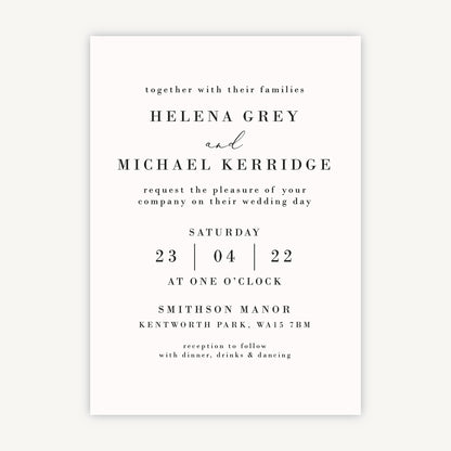 Simple Script Wedding Invitation