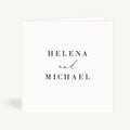 Simple Script Folded Wedding Invitation
