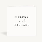 Simple Script Folded Wedding Invitation