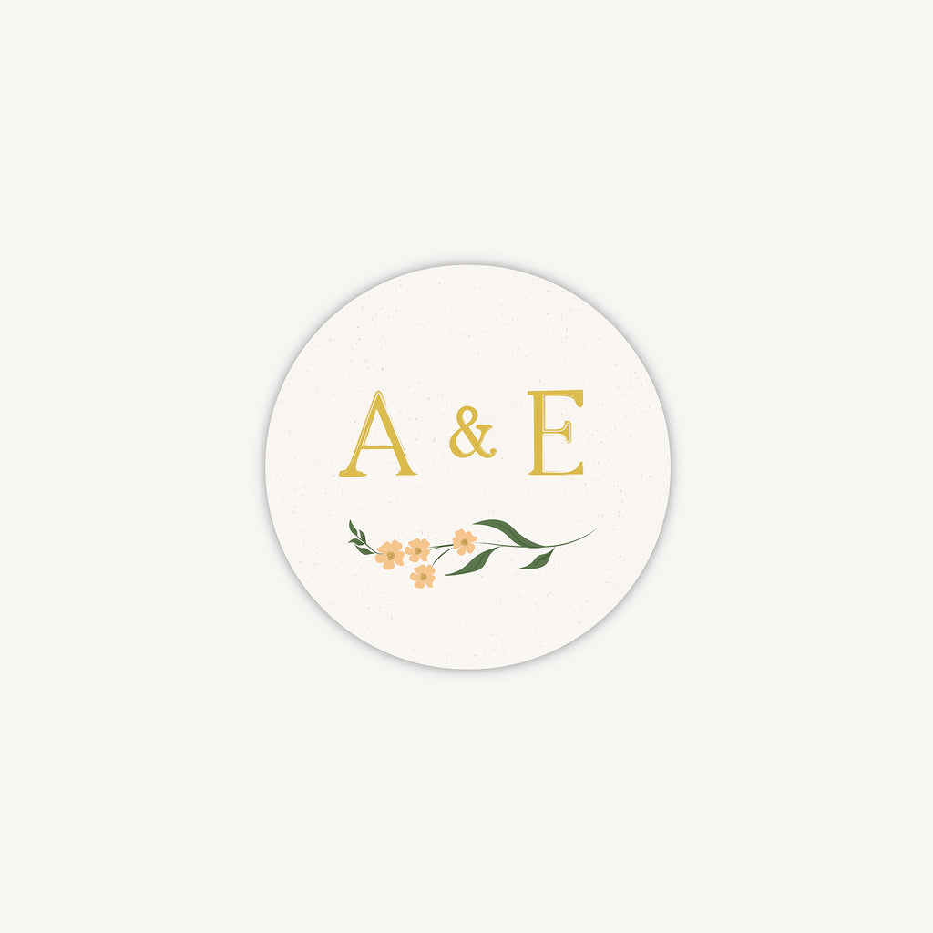 Summer Meadow Envelope Wedding Sticker